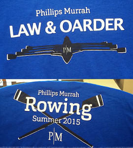 PM rowing tshirts for 2015