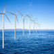 Wind generators turbines in the sea
