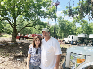Photo of Liz Brown at Gloria Corporation wellsite