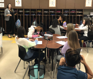 Students and Attorney Kendra Norman at Canyon Ridge Career Fair