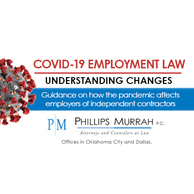 Phillips Murrah Employment Law covid graphic