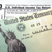 Tax return check graphic