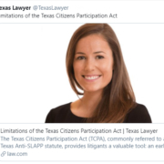 Laurel L. Baker featured in Texas Lawyer