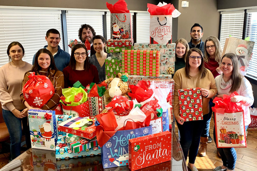 Phillips Murrah attorneys and staff wrapped gifts for families sponsored by the Firm through Oklahoma Family Network for the 2021 holiday season.