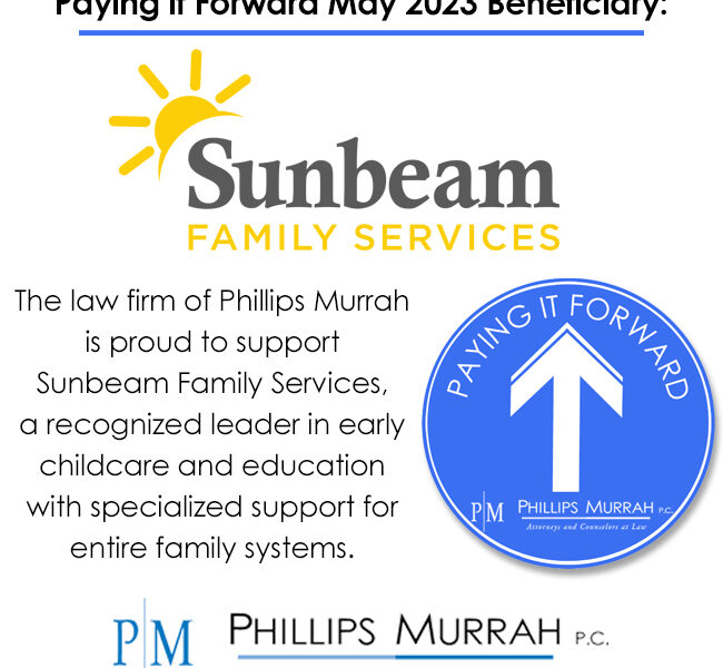 Sunbeam Paying it Forward graphic