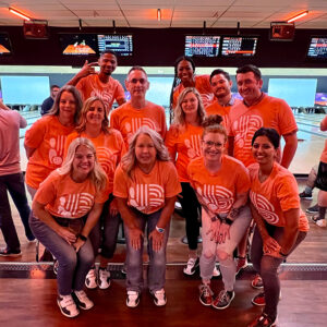 Group Photo of Phillips Murrah's BBBS fundraising Bowling Team 