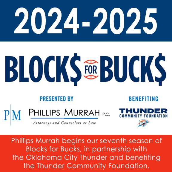 Oklahoma City Thunder Blocks for Bucks graphic