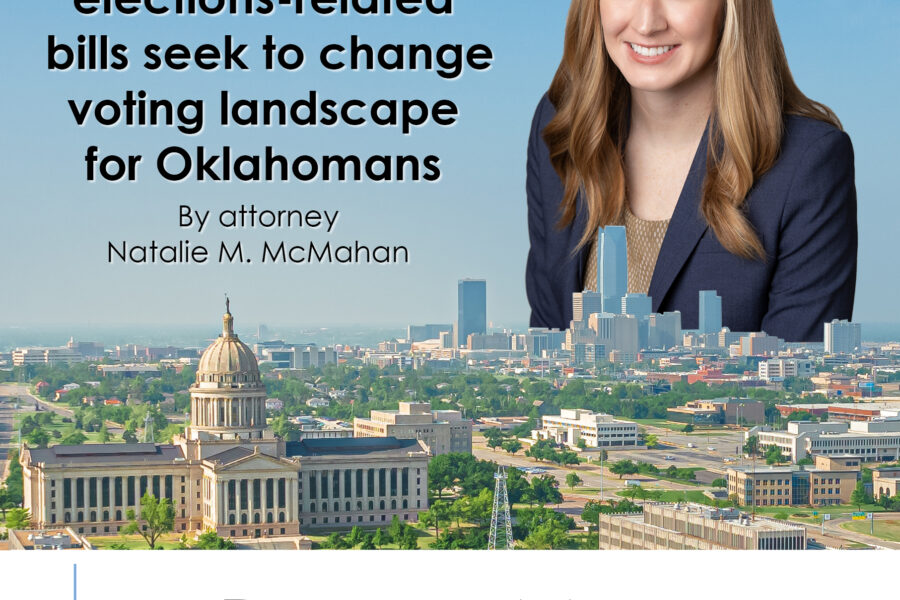 Featured image containing portrait of Phillips Murrah attorney Natalie M. McMahan