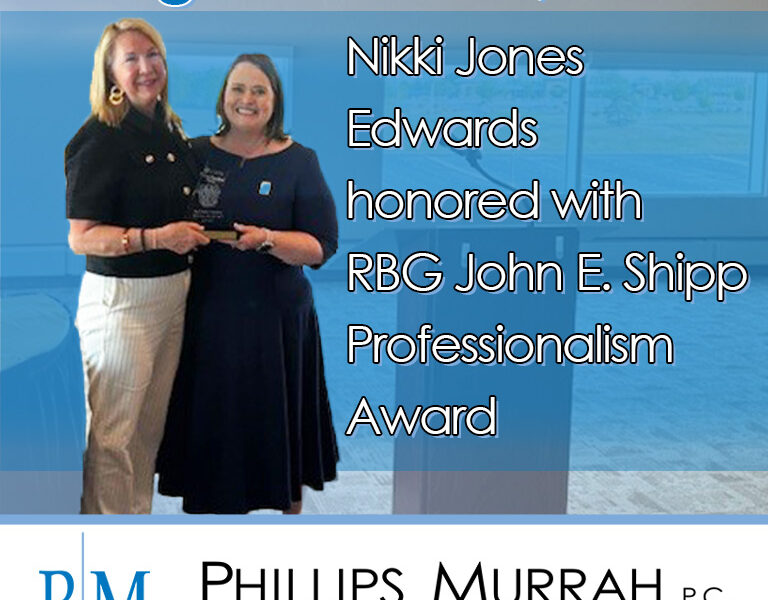 Featured Image featuring Nikki Jones Edwards being honored the John E Shipp Professionalism Award