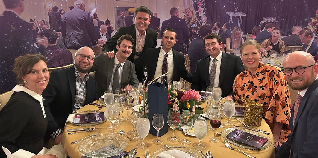 Phillips Murrah Photo of Attorneys Christin Mugg, Nick Candido, Max West, Jim Roth, Eric Davis, Colby Karcher, and Kelly Offut