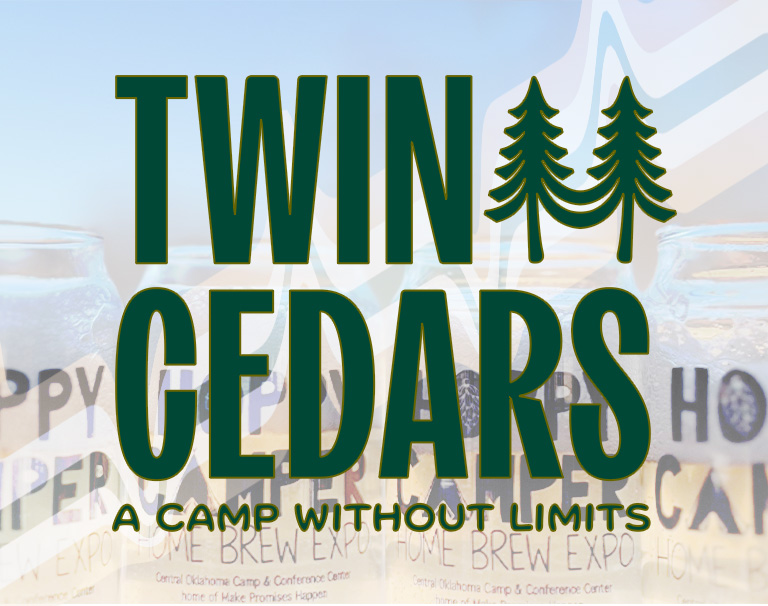 Twin Cedars Logo and Slogan "A Camp without Limits"