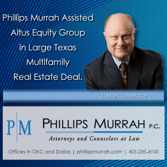 Graphic featuring Phillips Murrah attorney Mark Lovelace.