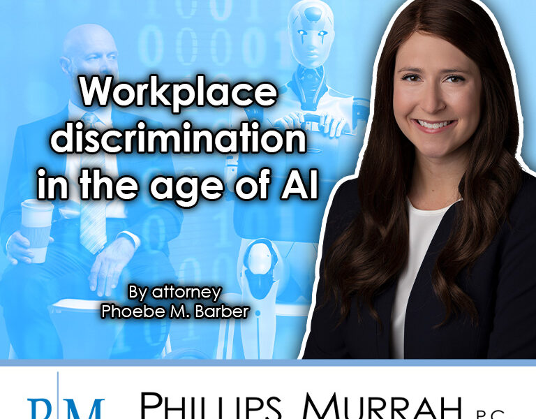 Featured Image for Gavel to Gavel article by phoebe m barber named Workplace discrimination in the age of AI