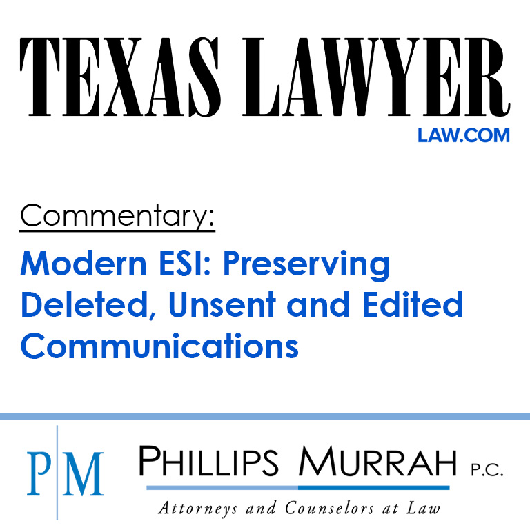 Modern ESI: Preserving Deleted, Unsent and Edited Communications featured image