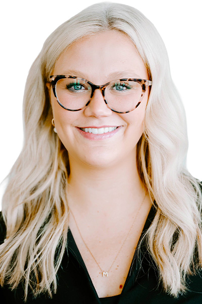 Photo of woman with white background