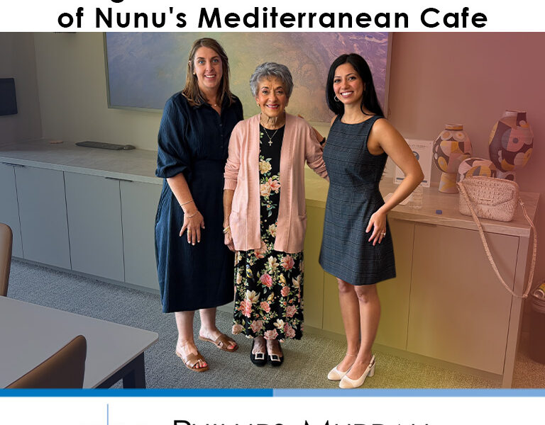 Nunu Farhood, Dawn Rahme and Hilda Loury posing for a photo